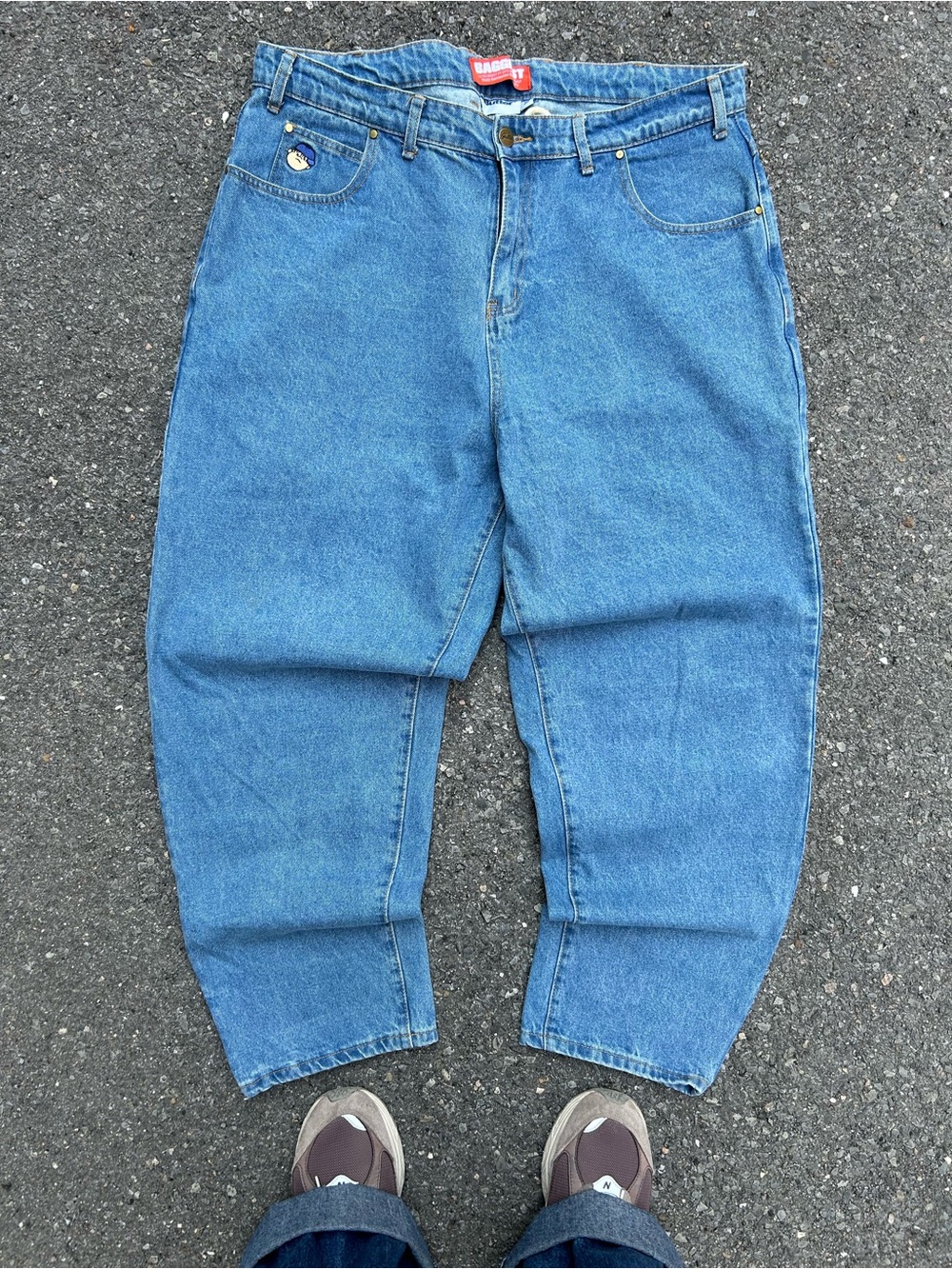 Butter Baggiest Cut Light Blue Denim Skater Jeans